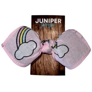 Pink Unicorn and Rainbow Cloud Bandana Knotted Hair Bow